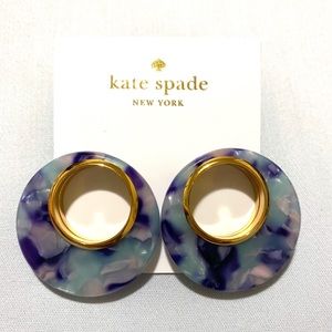 Kate spade New York blue swirl circle earrings